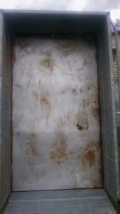 Metal trailer before painting with Hammerite Direct to Rust